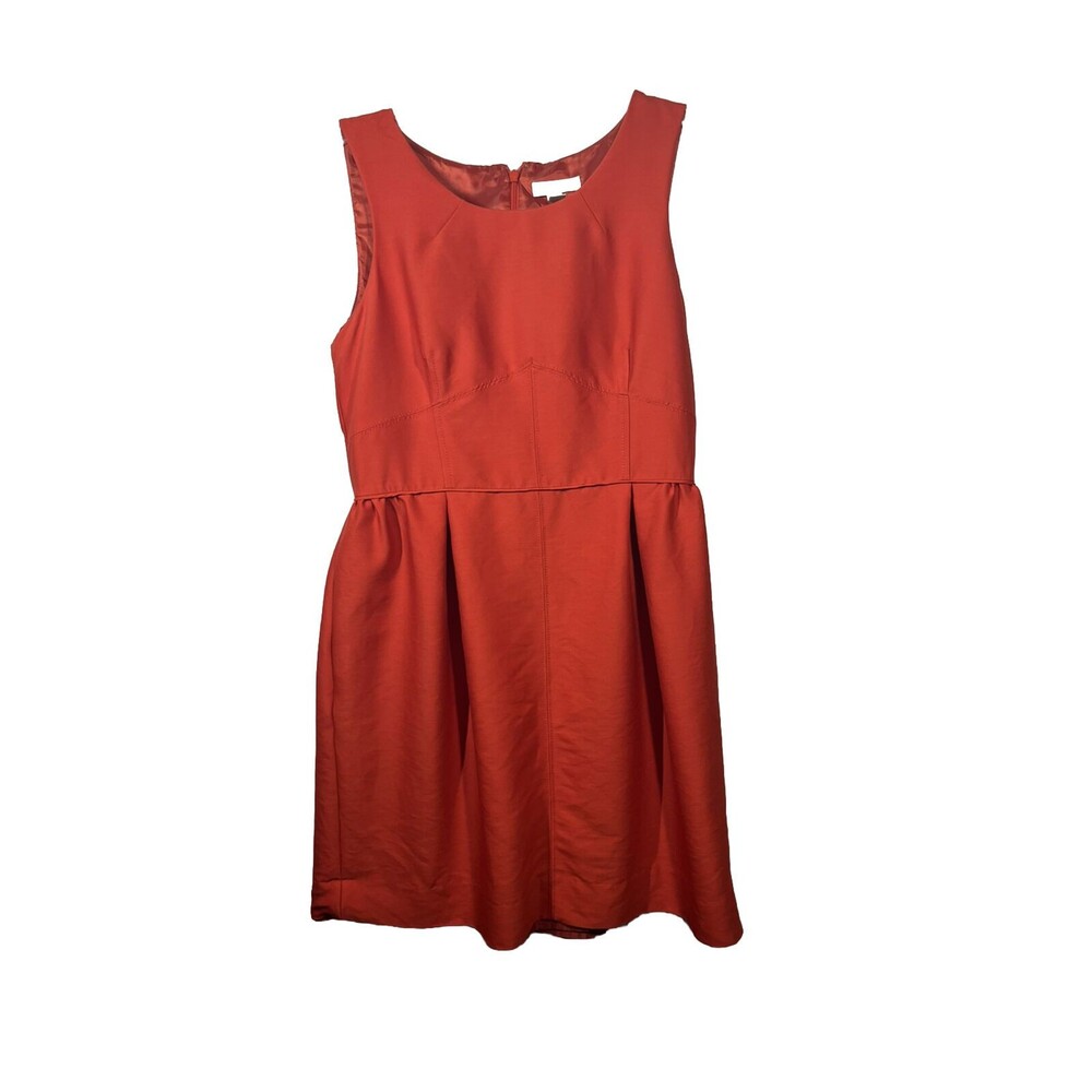 J. Crew Modern Allie Dress Wool/silk Blend Red Size 8 - Picture 2 of 8